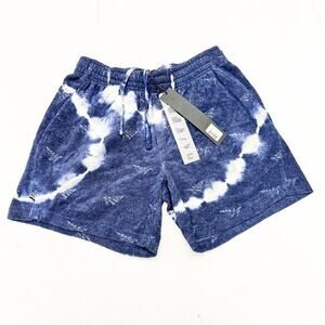 Paper Plane Men's Do or Dye Terrycloth Shorts Blue Tie Dye Size M $138 NWT